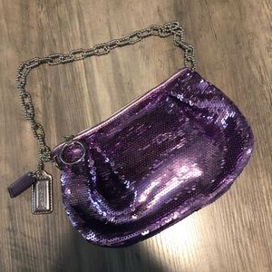 Coach Sequined Purple Bag